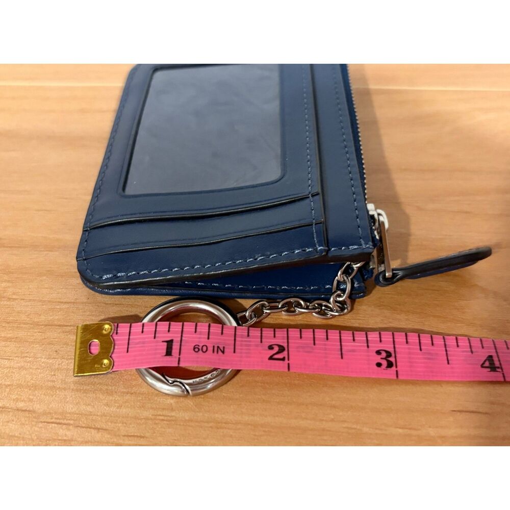 Coach Essential Mini ID Card Case In Signature Denim EUC - Picture 4 of 6